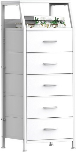 Drawers white tall - tall, fabric