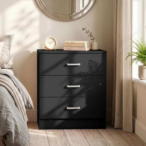 Drawer chest with textured - 3-drawer,